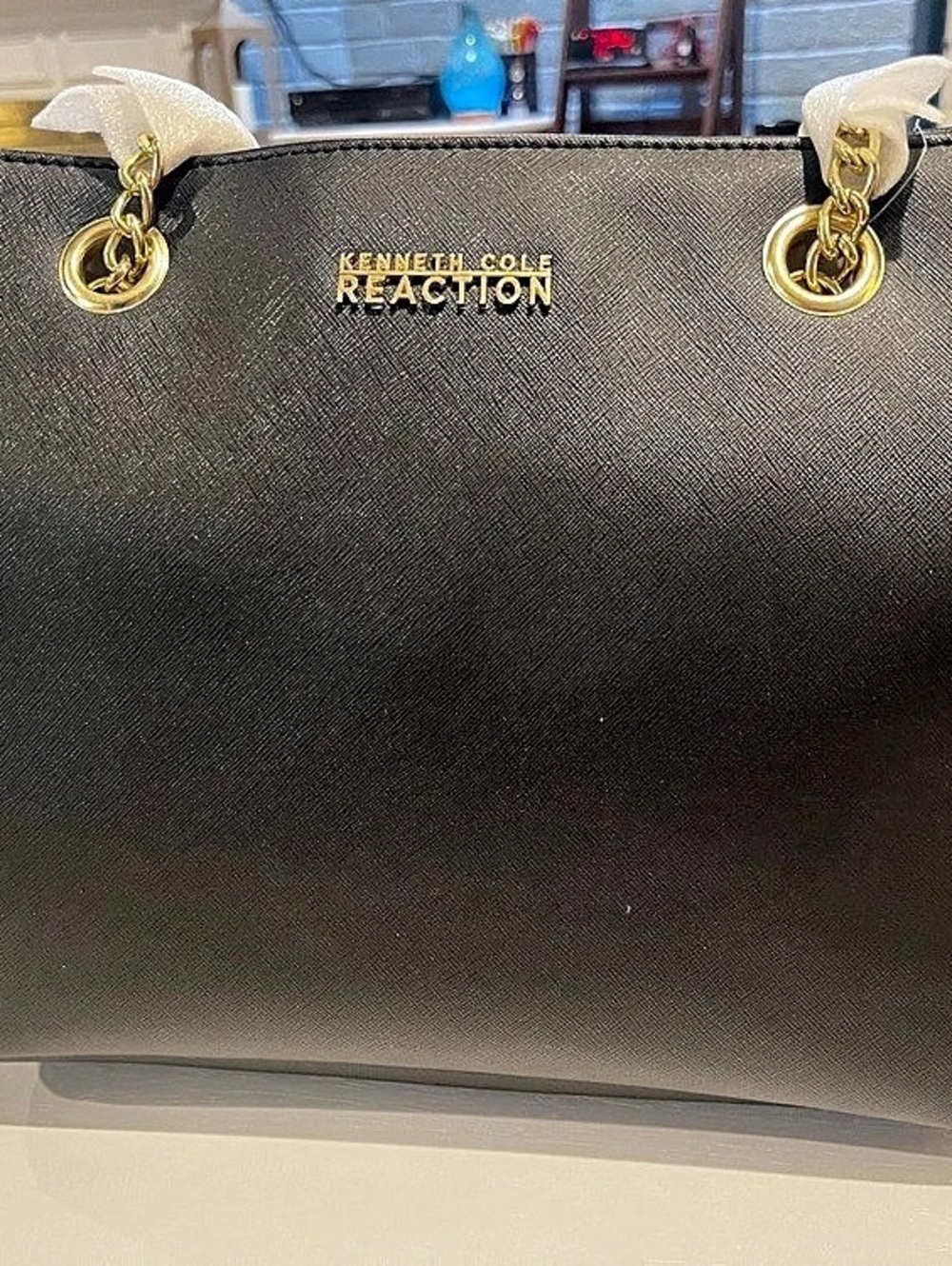 Kenneth Cole Reaction Chain Color Multiplier Tote Black